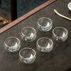 50ml Small Tea Cup Exquisite Double-layer Glass Transparent Cup Kung Fu Heat Resistant Teaware Puer Tea Coffee Cups Drinkware