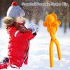 Useful Smooth Satisfy Curiosity Parent-child Interaction 4 Balls Snowball Maker Clamp for Snowy Day Play Snow Toy