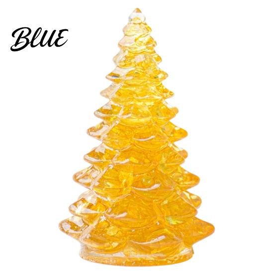 Sophisticated Room Ornament Resin Christmas Tree Figurine, Crystal Desktop Ornament, Modern Art Miniature Holiday Decoration for Home Office,