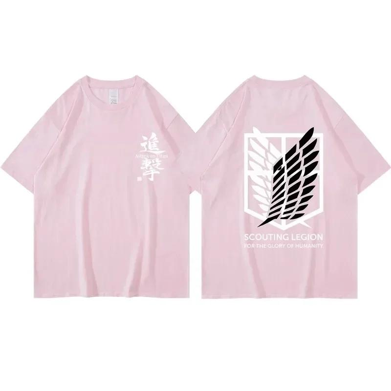 Японская аниме-футболка «Атака титанов» Мужская и женская летняя мода Harajuku Top Бесплатная доставка Печать Плюс Размер Одежда Y2k