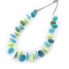 NOA [K0177] — Дизайнерское колье «Coloring» бирюзово-зеленого цвета
