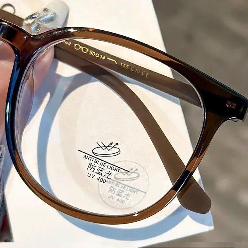 New Fashion Myopia Glasses for Women Men Round Transparent Short Eyeglasses Retro Minus Diopter Eyeglasses Optical Prescription