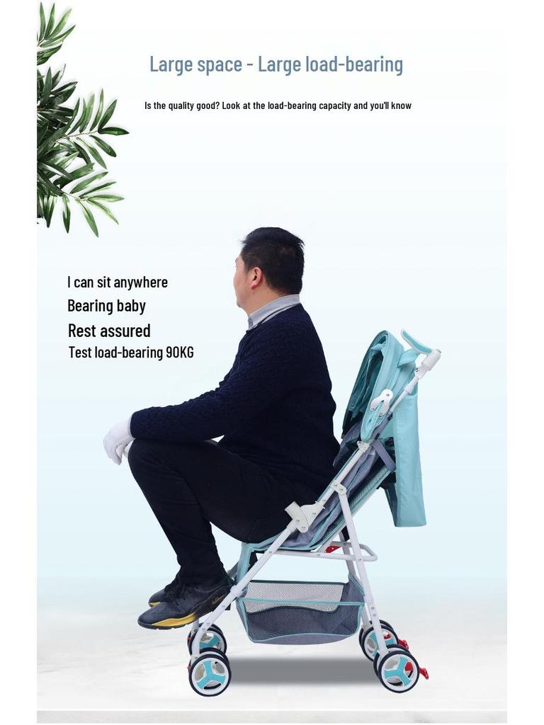 Ultra-Lightweight Foldable Baby Stroller, Sit & Lie Positions, for 0-3 Years