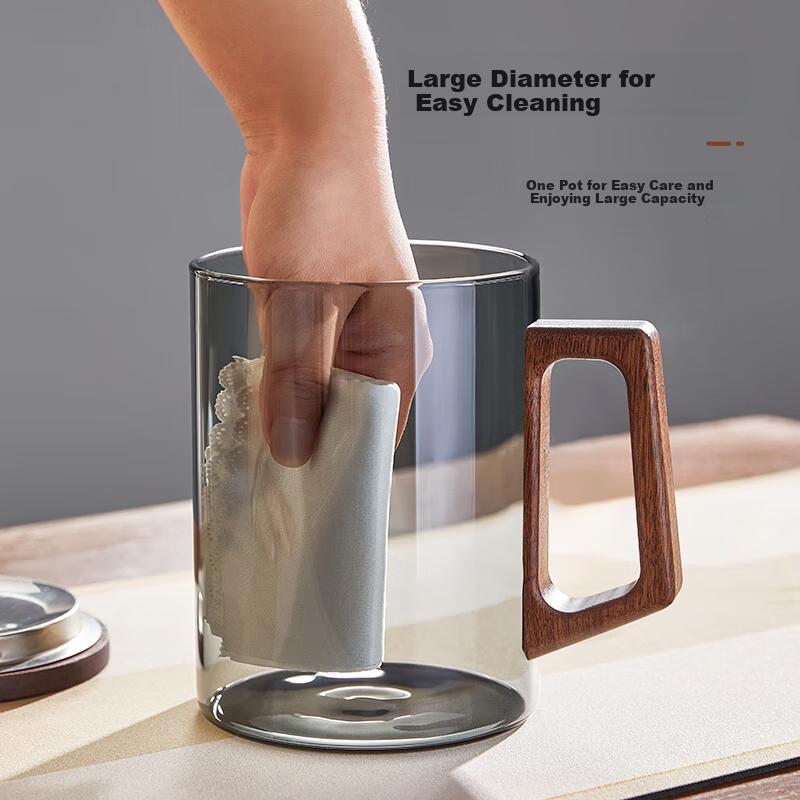 Yi Hu Tea Large Capacity Glass Tea Cup with Tea-Water Separation for Men, High-End Personal Green Tea Cup for Office Use