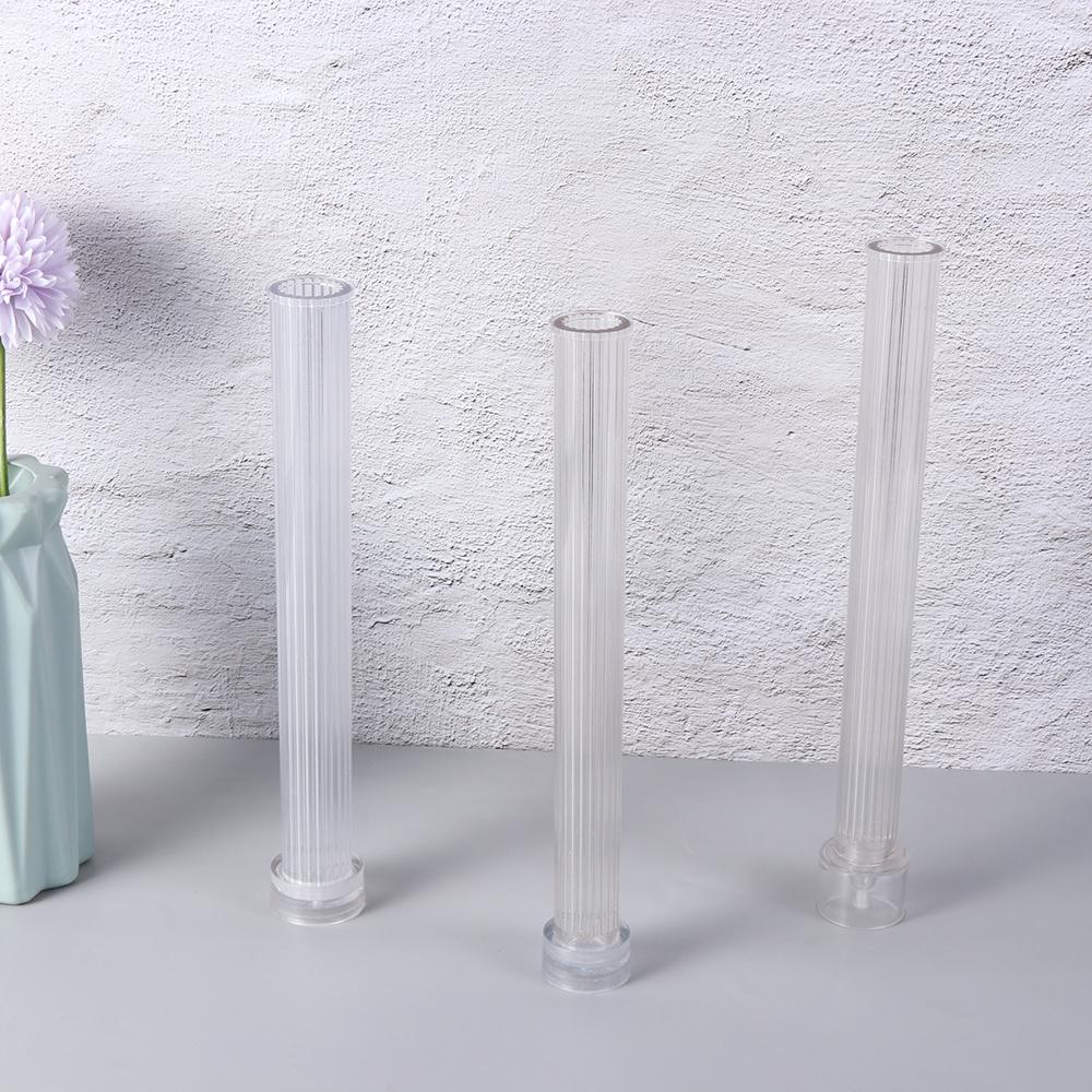 DIY Craft Clay Tools Plastic Match Large Cylinder Rib Stripe Long Pole Soap Making Candle Mold