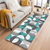 Mid Century Colorful Half Circle Runner Rug Retro Geometric Print Non Slip Floor Mat Modern Kitchen Bedroom Decor Carpet