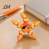 Starfish Desk Decoration 3D Printed Articulated Figure, Flexible Cartoon Fidget Marine Animal Figure Toy, Sea Ornament for Desktop Decor, Schoolbag