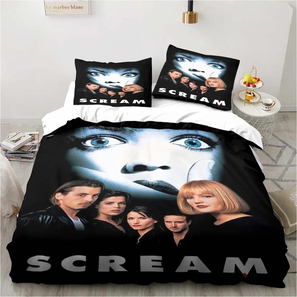 Horror Movie Cover Digital Print Polyester Bedding Sets Child Kids Covers Boys Bed Linen Set For Teens King Size Bedding Set