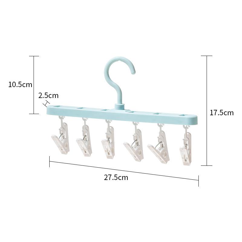 1PCS 8/6 Clip Clothes Drying Rack Multi-purpose Foldable Student Underwear Drying Hats and Socks Artifact Folding Travel Portable Clip Drying