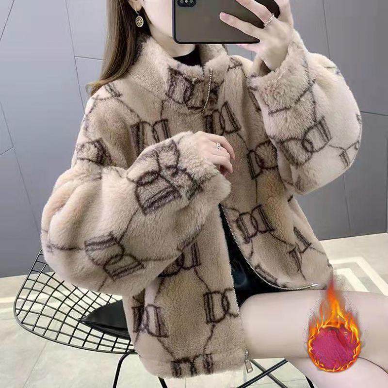 Зимнее корейское свободное женское пальто с хлопковой подкладкой из овечьей шерсти, толстая теплая меховая одежда с широкой талией