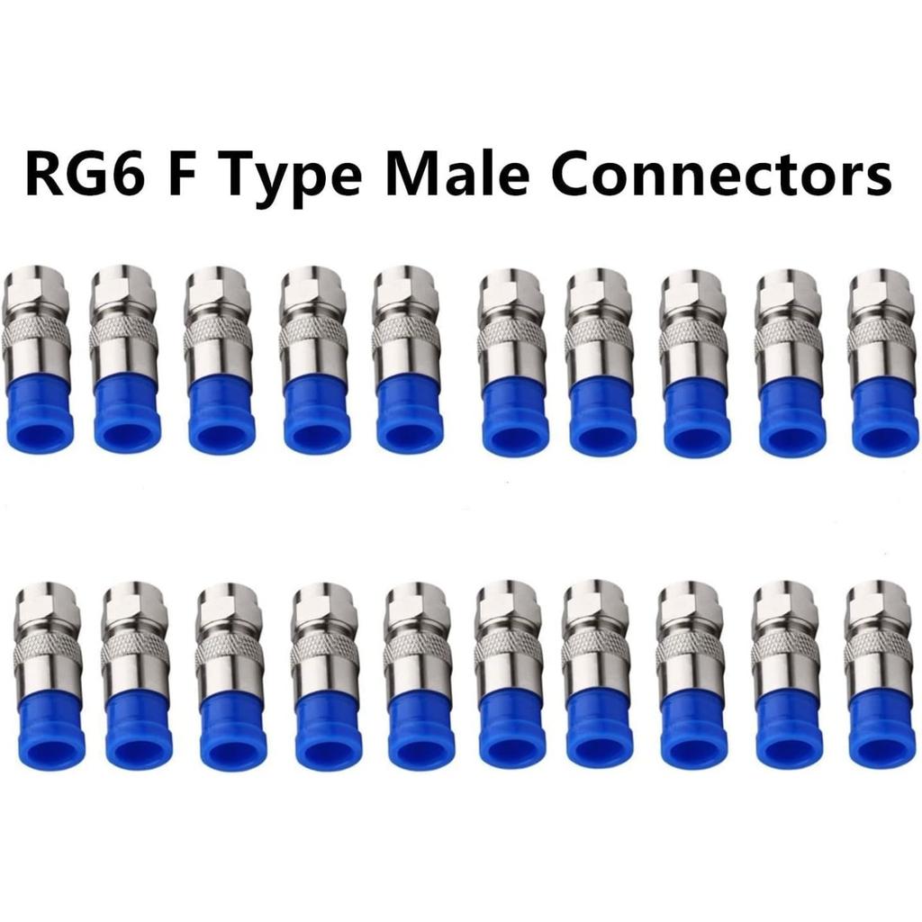 Gaobige Coaxial Compression Tool Coax Cable Crimper Kit Adjustable rg6 rg59 rg11 75-5 75-7 Coaxial Cable Stripper with 20pcs F Male And 10pcs Female