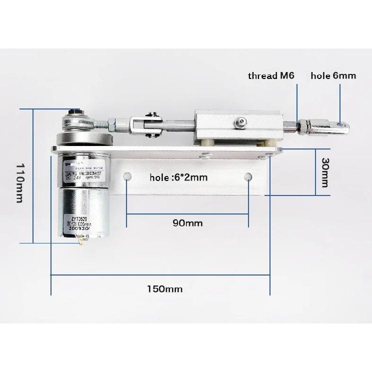 Mini Reciprocating Cycle Linear Actuator DC24V 12V Telescopic Motor DIY Automatic Push-Pull Rod Stroke 15/20/25/30mm DIY Motor