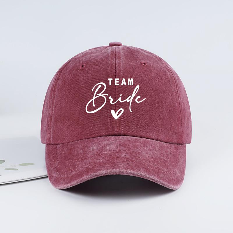Унисекс Модная Бейсболка с принтом TEAM bride Трендовая Легкая Внешняя Шляпа от Солнца Идеально подходит для Путешествий и Кемпинга