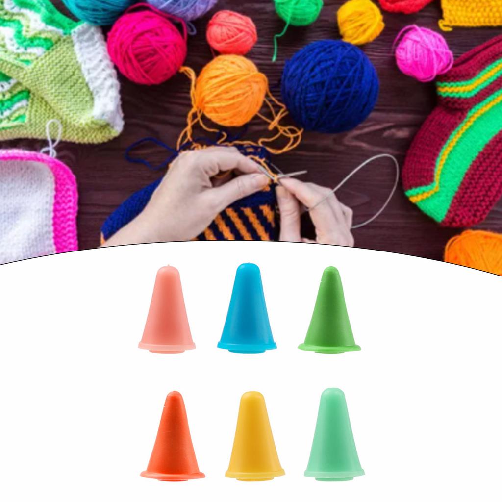 20 шт. Разноцветные протекторы для кончиков спиц Заглушки для кончиков спиц Держатель-колпачок Милые протекторы для кончиков спиц