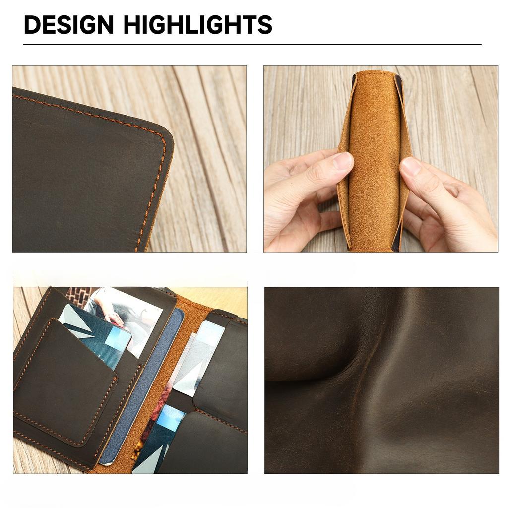 Многофункциональный картхолдер, мужской кошелек из натуральной кожи в стиле ретро, простой кошелек для мелочи из кожи Crazy Horse