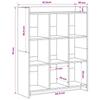 Bookshelf Concrete Grey 87.5 x 30 x 111 cm Engineered Wood