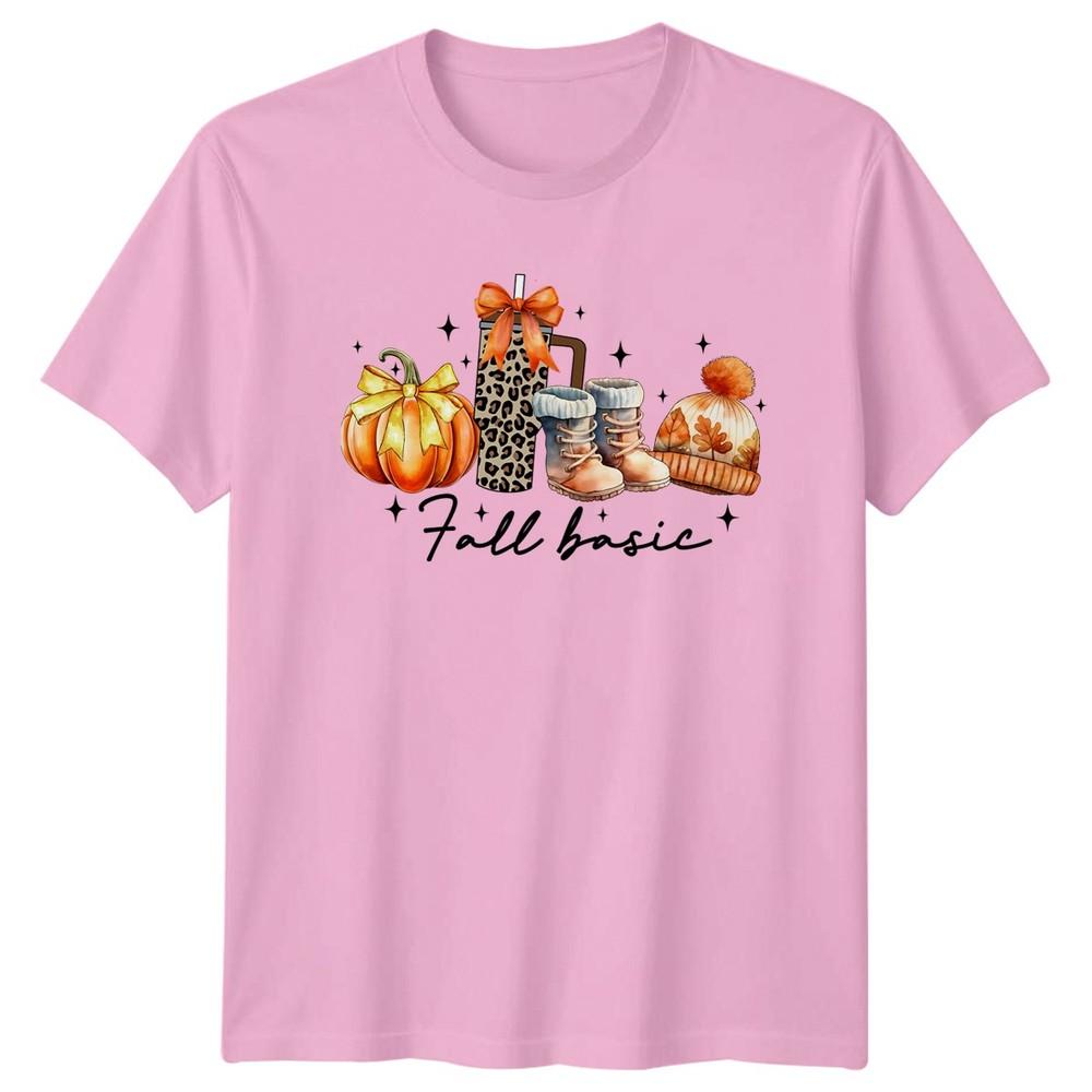 Fall Basic Unisexs TShirt Autumn Aesthetic Seasonal Thanksgiving