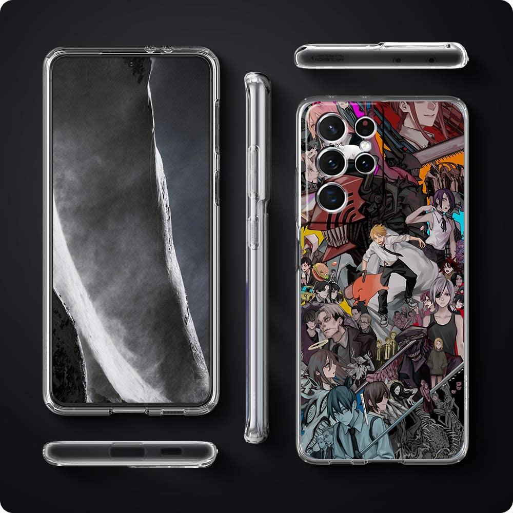 Чехол для телефона с изображением человека-бензопилы для Samsung Galaxy S22 5G S20 Ultra S21 FE 5G S10E S9 S8 S10 Plus Note 20 10, прозрачная силиконовая задняя крышка
