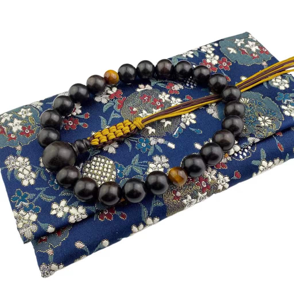 Молитва Мёрэнка Дзёдо формальная молитва 22 шнура буддийская мемориальная буддийская молитва Синсю буддийские молитвенные четки Нитэннодзёку бусины из камня тигровый глаз,