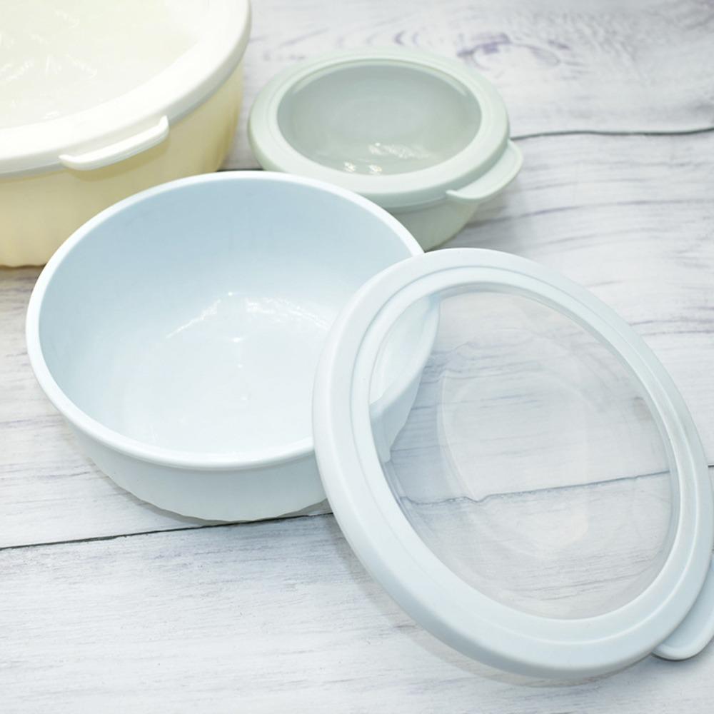 4 pieces/set Food Grade Wide-Mouth Mixing Bowl Set Plastic Refrigerator Preservation Box  Outdoor