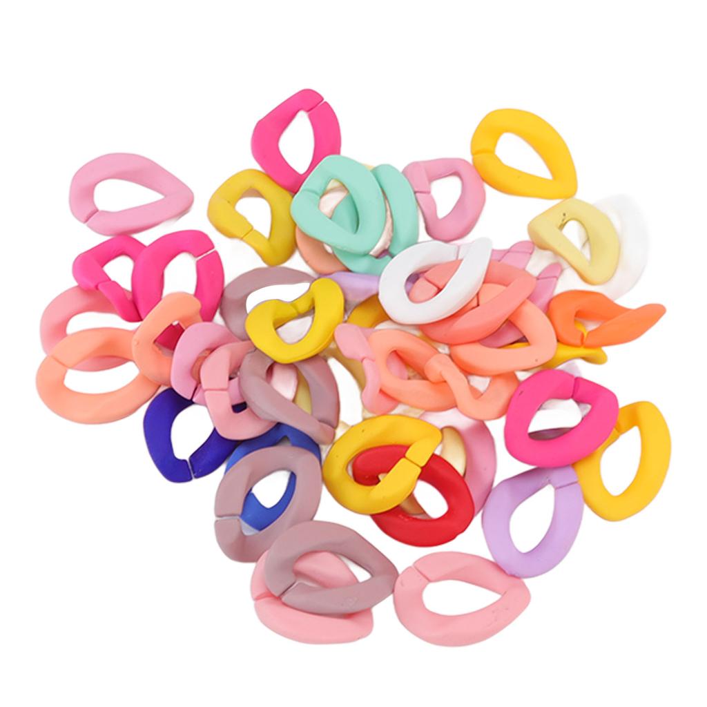 50 Pcs Chain Link Colorful Detachable Acrylic Open Chain Link DIY Jewelry Making Chain Buckle