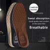 Genuine Leather Insoles for Men and Women, Breathable, Sweat-Absorbing, Deodorizing, Cushioned Shoe Inserts for Sneakers, Boots, and Casual Shoes