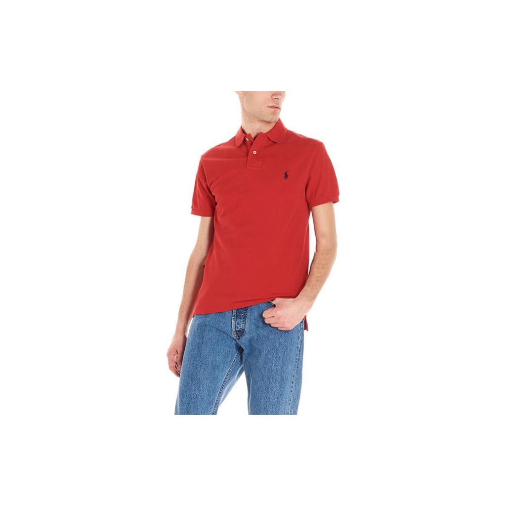 Polo Ralph Lauren Хлопковая рубашка поло с вышитым логотипом с коротким рукавом для мужчин 548797-005