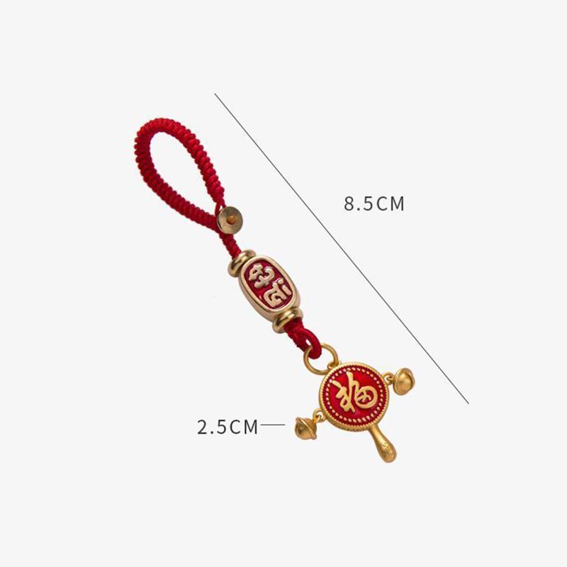 Chinese Style Vintage Keychain Pendant Souvenirs Car Keychain Year Lucky Keychain Exquisite Backpack Decoration Gifts