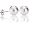 KEZEF (Kezev) Ball Piercing Polished Sterling Silver Ball Stud Earrings Earrings Ladies Men's Size (2mm)