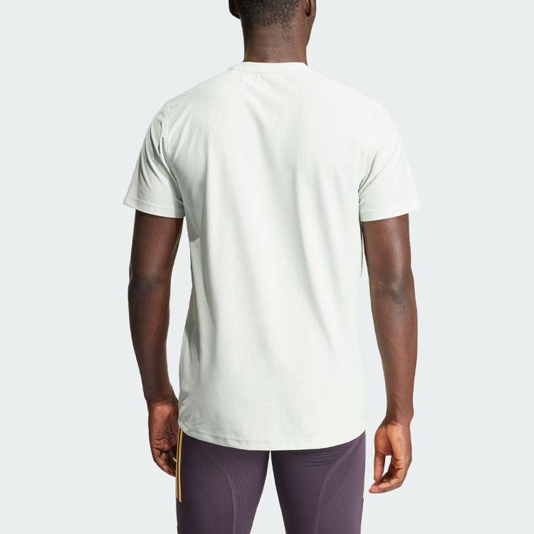 Adidas Футболка Own the Run, льняная, зеленая, мужская, уличная IN1504