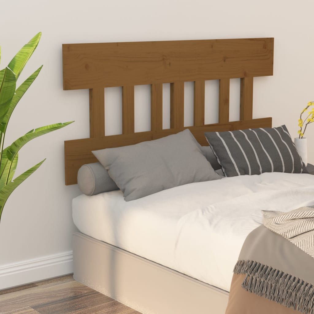 Headboard Honey Brown 203.5 x 3 x 81 cm Solid Pine Wood