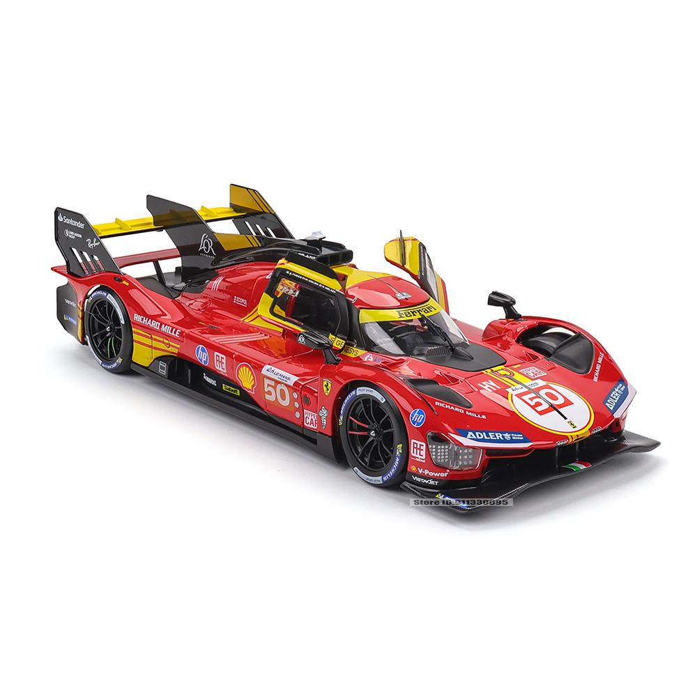 Ббураго 1:24  2024 Ferrari 499P LMH FORMULA RACING 250GTO FXXK 458 Сплав Роскошный Автомобиль Литьевая Модель Автомобиля Коллекция Подарок