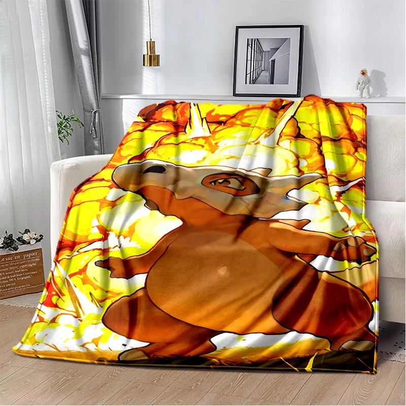 Pokemon Pikachu Cartoon Soft Flannel Blanket for Bed Bedroom Sofa Picnic,Throw Blanket for Cover Office Christmas Gift
