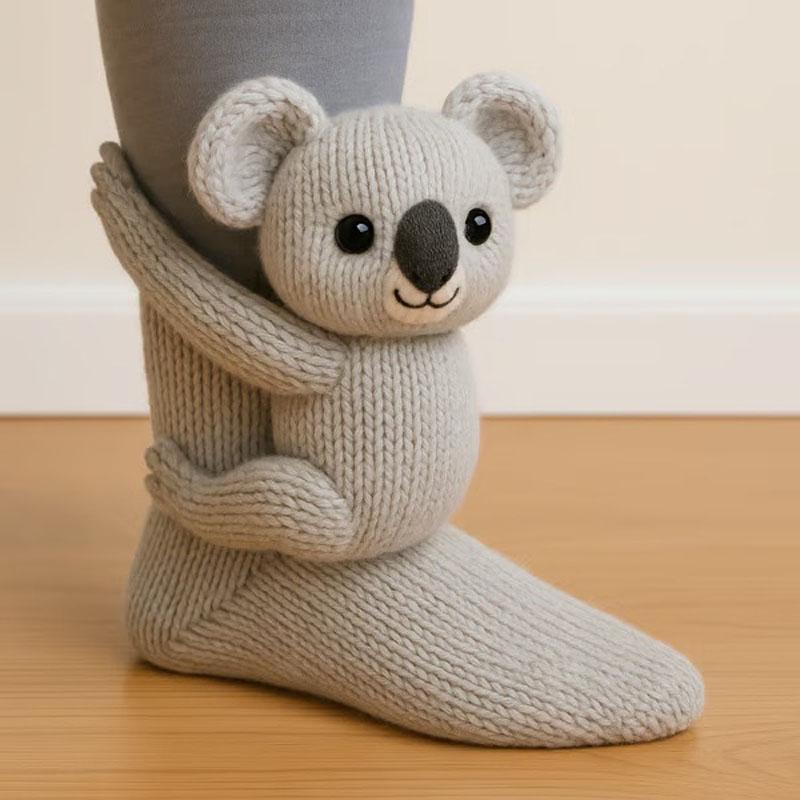 New Animal Socks 3D Plush Crochet Animal Socks Cute Animal Socks Warm Floor Socks Cartoon Socks