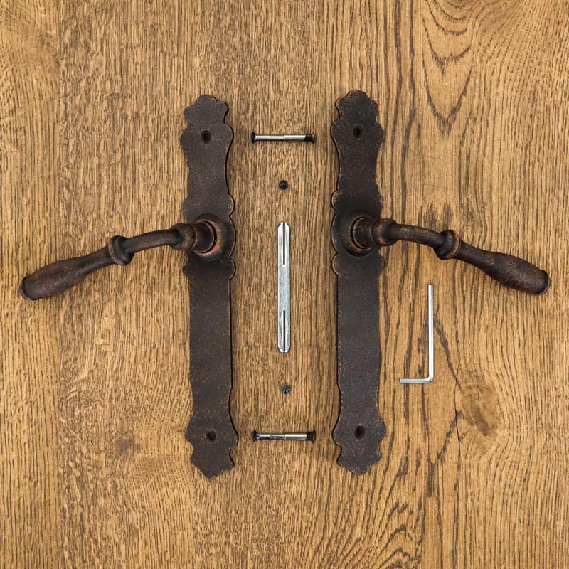LINCOLN AGED door handle with plate without hole