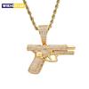 2023 Новая Мода Хип-Хоп Кристальный Подвеска-Пистолет Личность Крутой Рэп Тренд Подвеска Ожерелье для Мужчин Женщин Подарок