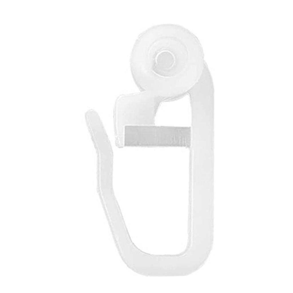 Упаковка из 50 крючков-глайдеров для штор для плавного скольжения в направляющих для дома и офиса