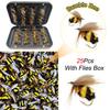 25Pcs/Box  Artificial Bee Bait Lure Fishing For Trout  Artificial Insects Baits