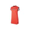 Sportswear All-Over Stretch Mesh Crew Neck Casual Comfortable Short Sleeve Dress Women Dresses Orange CK9559-850