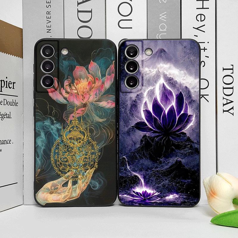 Роскошный чехол для телефона с принтом цветка лотоса для Honor Huawei 200 LITE 100 400 PRO 90 80 70 Lite Magic 8 7 6 5 Pro Цветочные мягкие чехлы