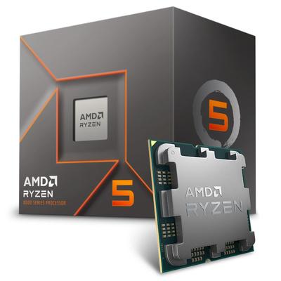 AMD Процессор Ryzen 5 с кулером Wraith Stealth Cooler AM5 6 ядер 12 потоков 22 МБ 65 Вт Авторизованный дистрибьютор продукт 8400F, 4,2 ГГц / 100-100001591BOX