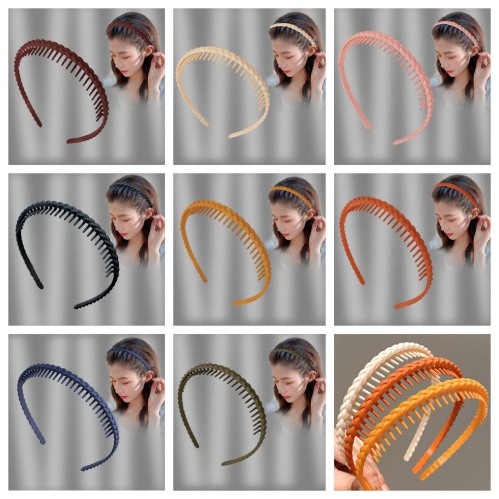 Корейский стиль Зубы Матовый Обруч для волос Акриловый Нескользящий Ободок Темперамент Девушки