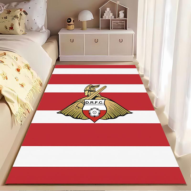 Red Striped Viking Shield Rug suitable as a non-slip mat for the living room or bedroom sofa