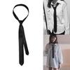 Skinny Tie Women Satin Skinny Scarf Long Necktie Satin Tie Formal Black Ties JK Uniform Tie Solid Color Plain Solid Tie