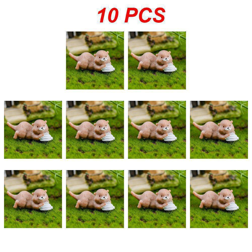 1~10 шт. Милая маленькая фигурка выдры, украшение на торт, кукольный домик, бонсай, модель животного, водяная собака, поделки для дома, кавайный дом