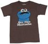 Sesame Street Adult New T-Shirt Hey Nice Mustache Cookie Face with Stache