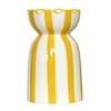 Hydroponic Plant Container Hand-Painted Ceramic Vase, Minimalist Striped Floral Vase for Fresh Indoor Display Vessel Flowers, Pot Desk Window