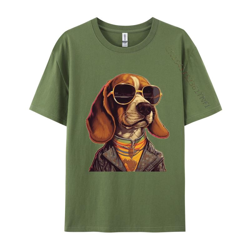 Old School Beagle Tshirt Simple Style Oversize Printed Tee Shirt Unisexs Cotton Cute Tshirt Luxury T Shirt