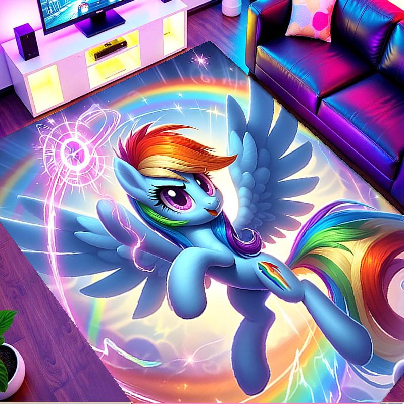 My Little Pony Print Rug, Washable Floor Carpet, For Entryway Dorm Laundry Room Office Study, Home Decor Birthday Christmas Gift