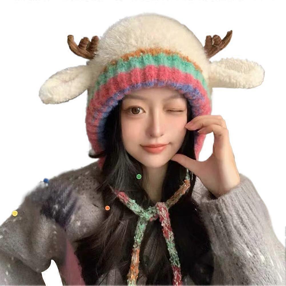 Deer Storage Hat - Festive Festival Antler Hat & Handbag, Windproof Foldable